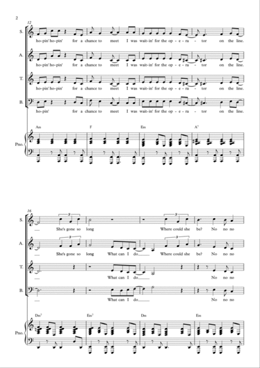 Sweet Talkin' Woman 4-Part scores gallery preview page 2