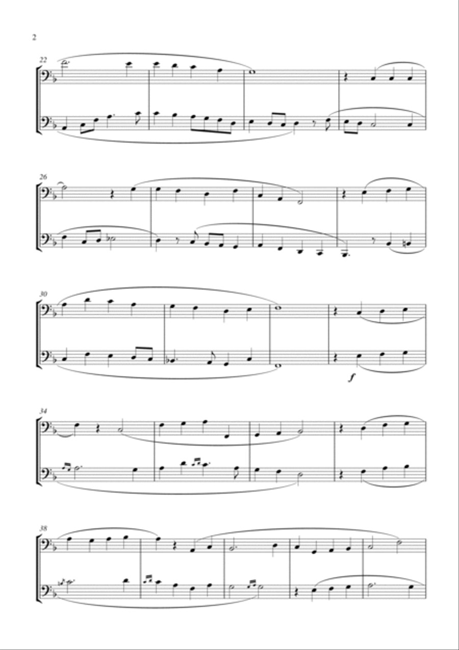 Danny Boy (Londonderry Air) (for bassoon duet, suitable for grades 2-5) Woodwind Duet scores gallery preview page 2