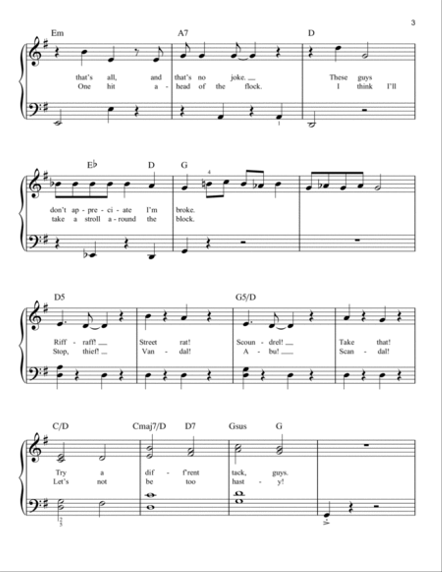 One Jump Ahead (from Disney's Aladdin) Easy Piano scores gallery preview page 3
