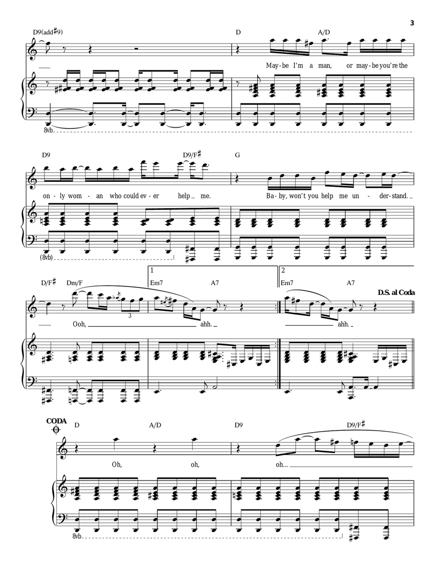 Maybe I'm Amazed Piano, Vocal scores gallery preview page 3