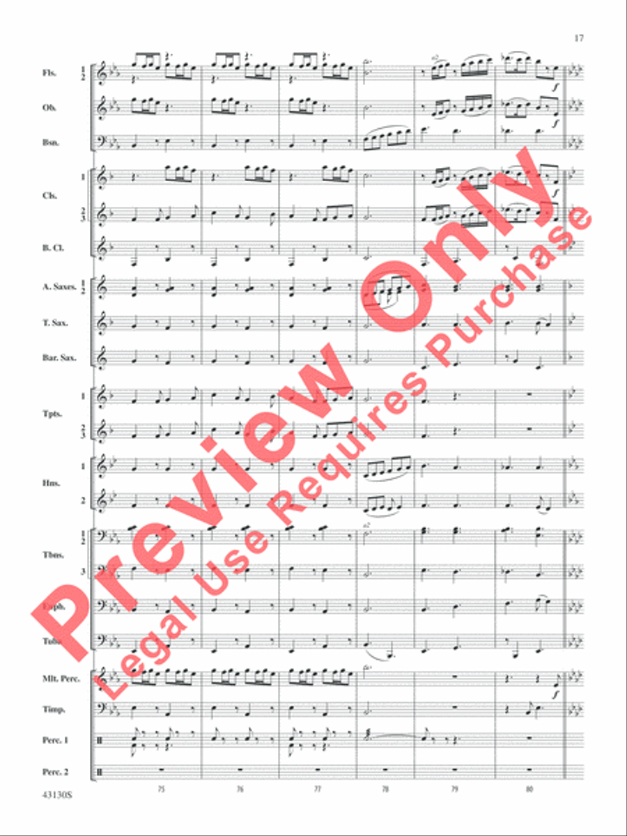 And All the Bells on Earth Shall Ring Concert Band scores gallery preview page 18