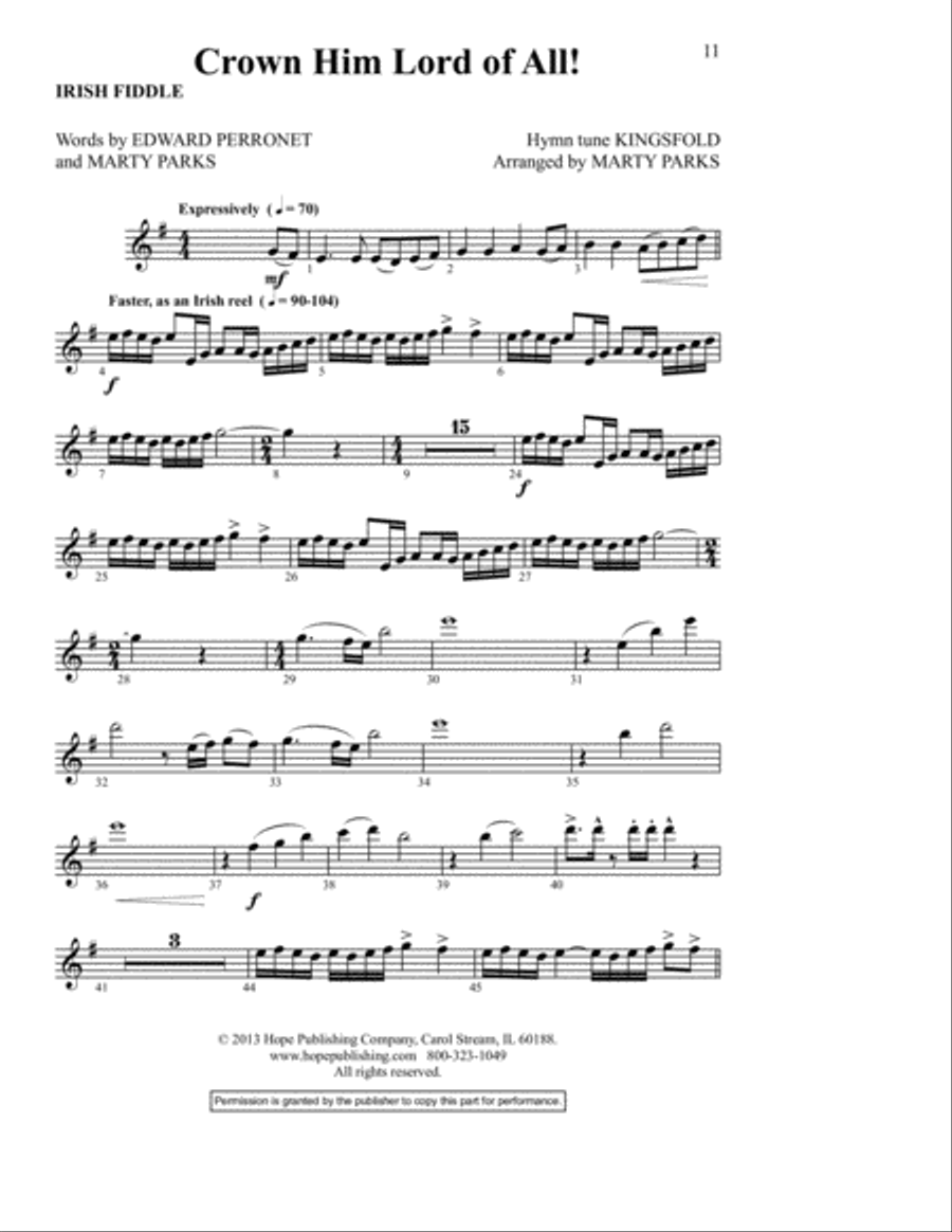 Crown Him Lord of All! 4-Part scores gallery preview page 11