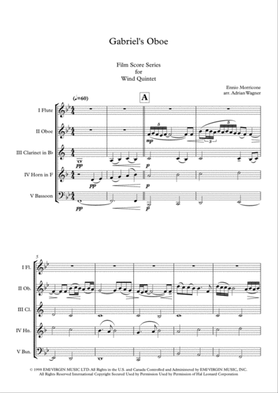 Nella Fantasia Woodwind Quintet scores gallery preview page 3