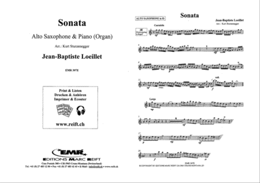 Sonata Sonata Alto Saxophone scores gallery preview page 2