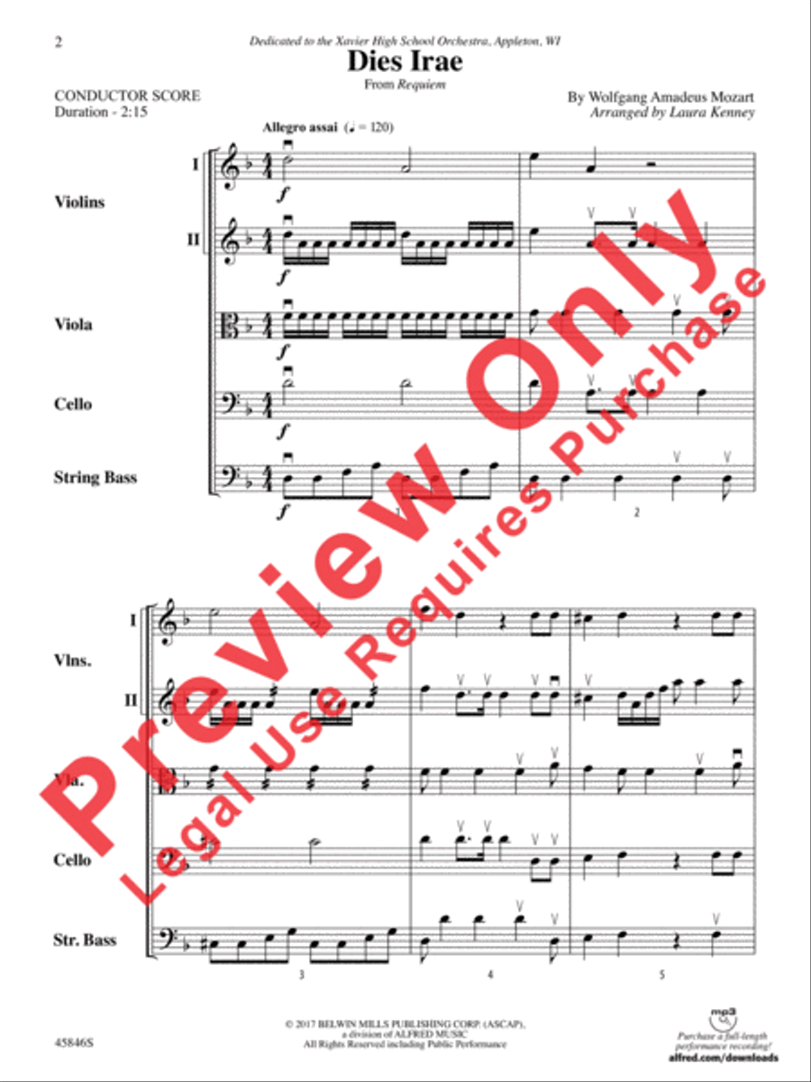 Dies Irae String Orchestra scores gallery preview page 2