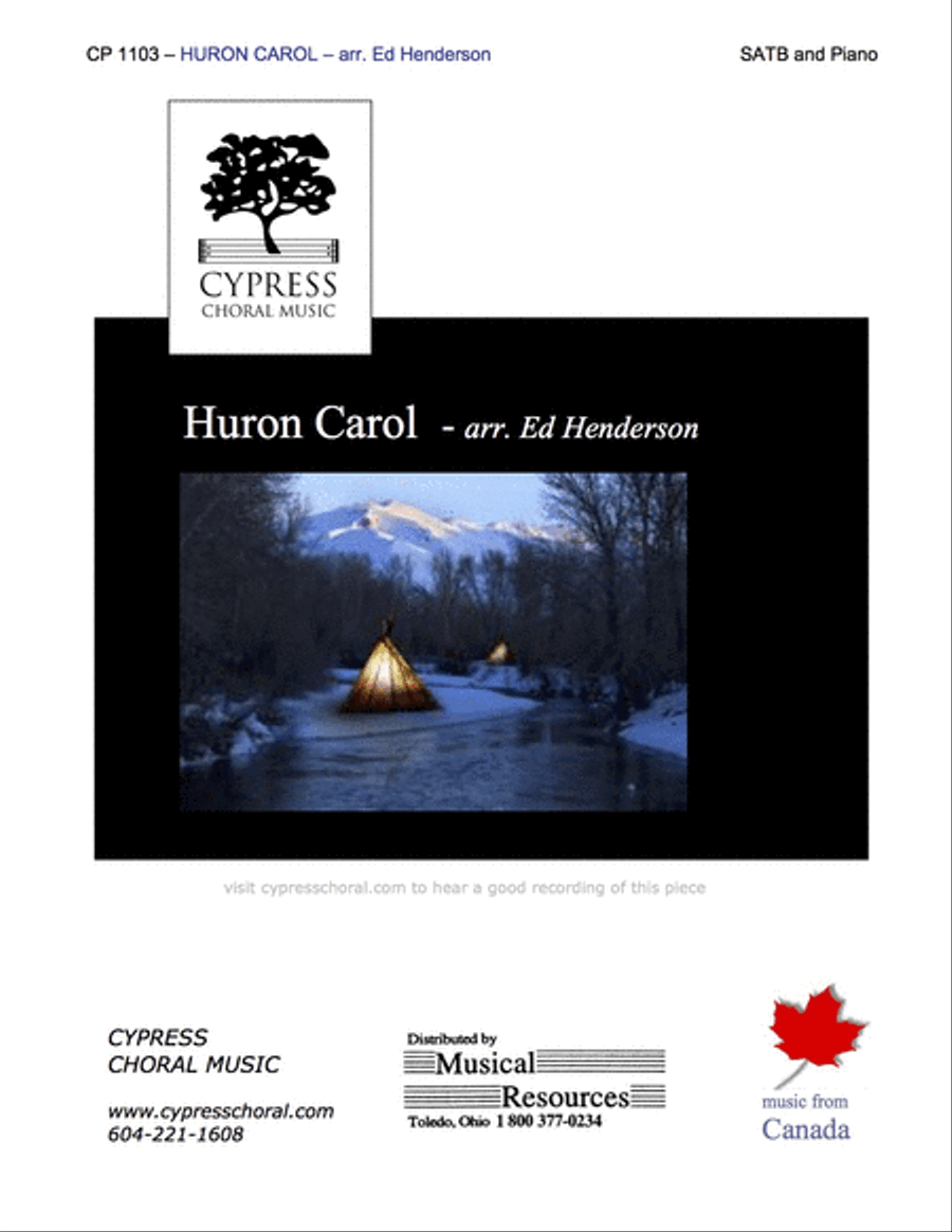 Huron Carol 4-Part scores gallery preview page 1
