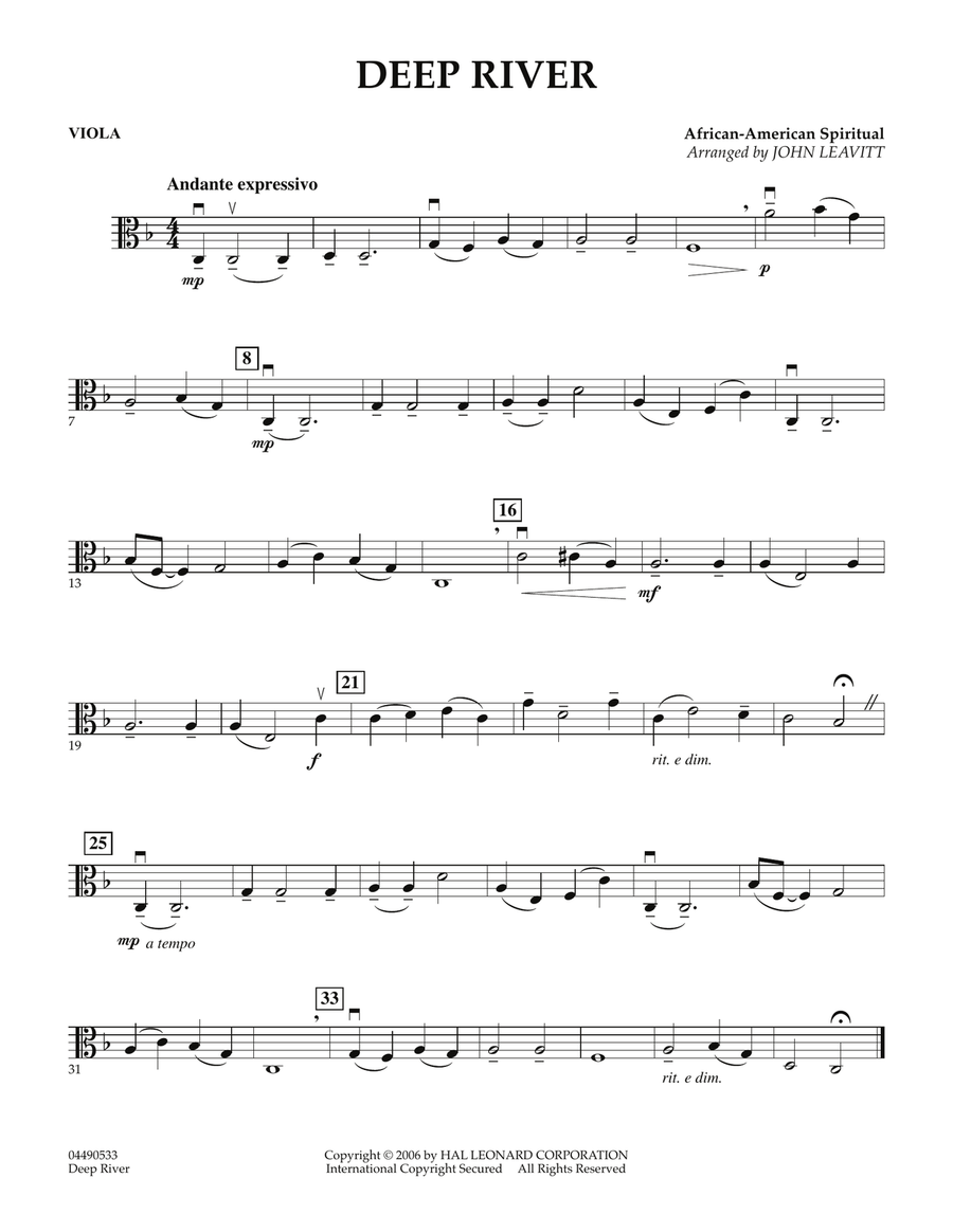 Deep River - Viola Orchestra scores gallery preview page 1