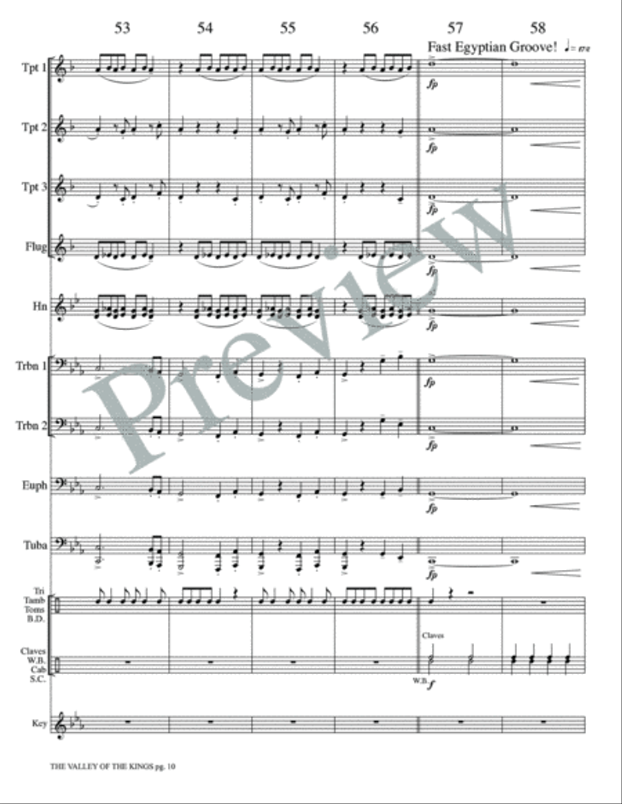 The Valley of the Kings The Valley of the Kings Small Ensemble scores gallery preview page 12