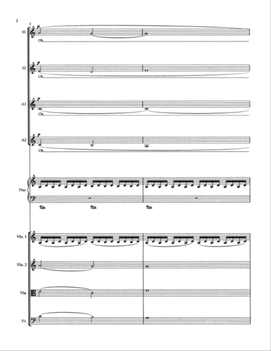 Tundra (Full Score and String Quartet Parts) Choir scores gallery preview page 3