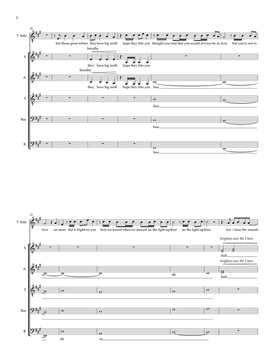 Green Light A Cappella scores gallery preview page 2
