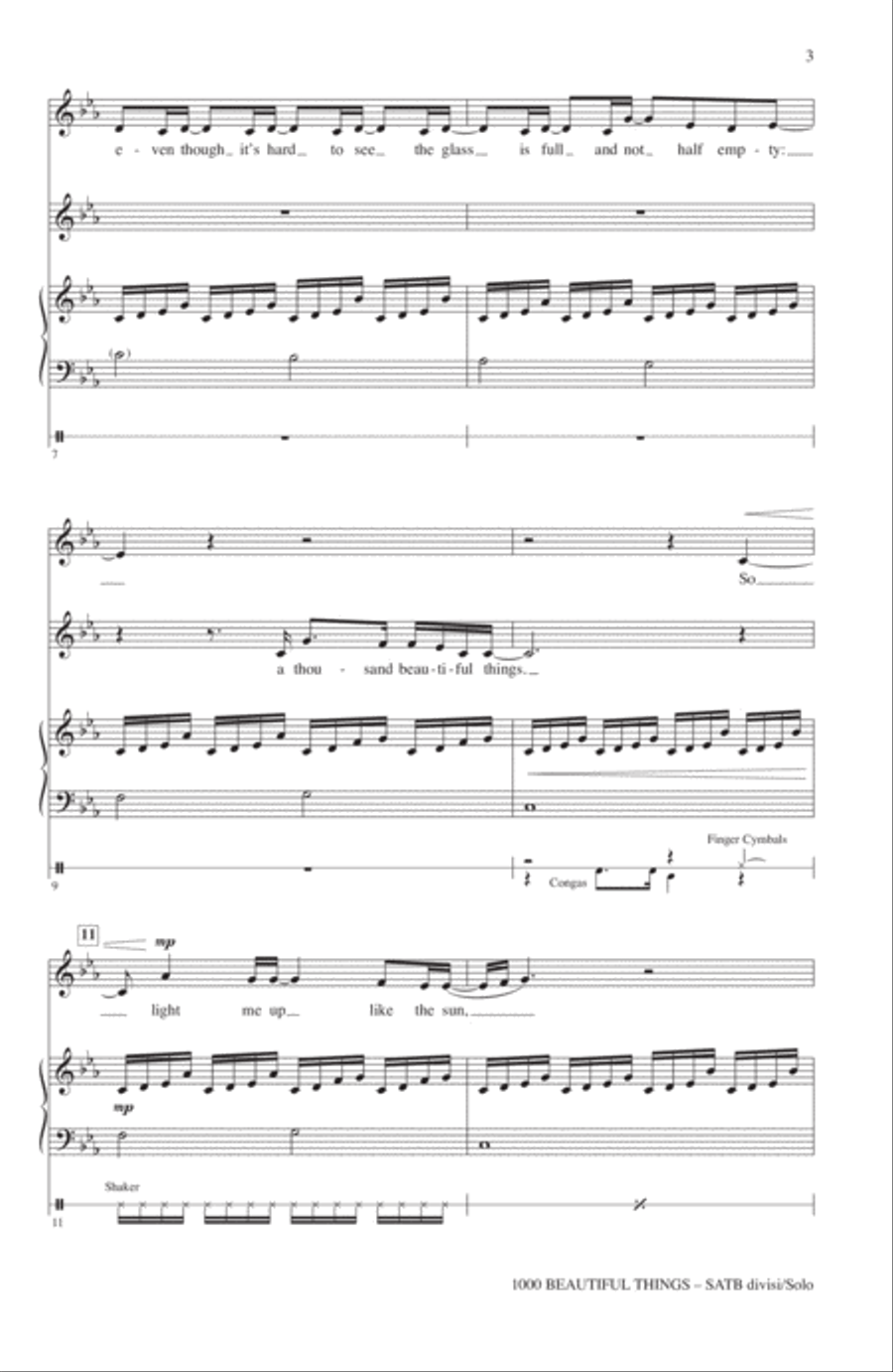 1000 Beautiful Things 1000 Beautiful Things 4-Part scores gallery preview page 2