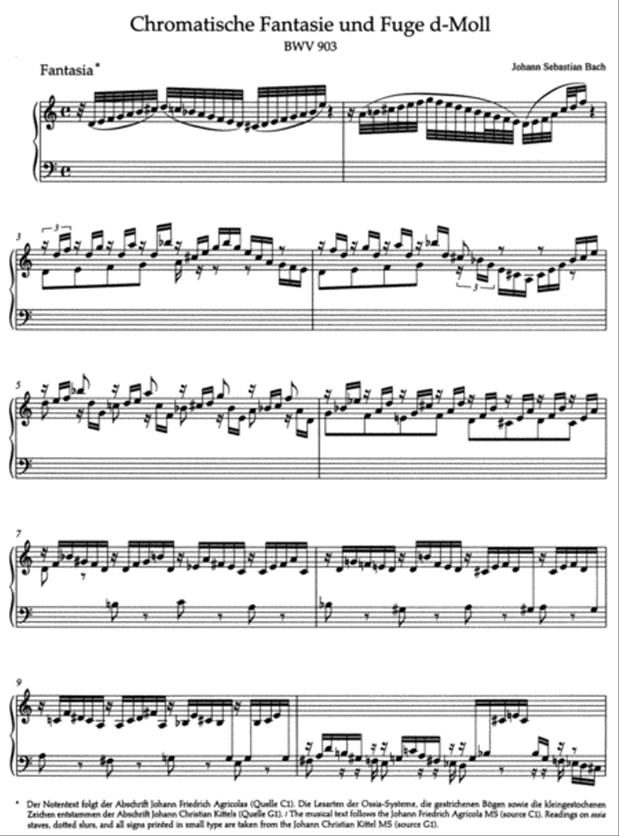 Chromatic Fantasy and Fugue d minor, BWV 903 Piano Solo scores gallery preview page 2