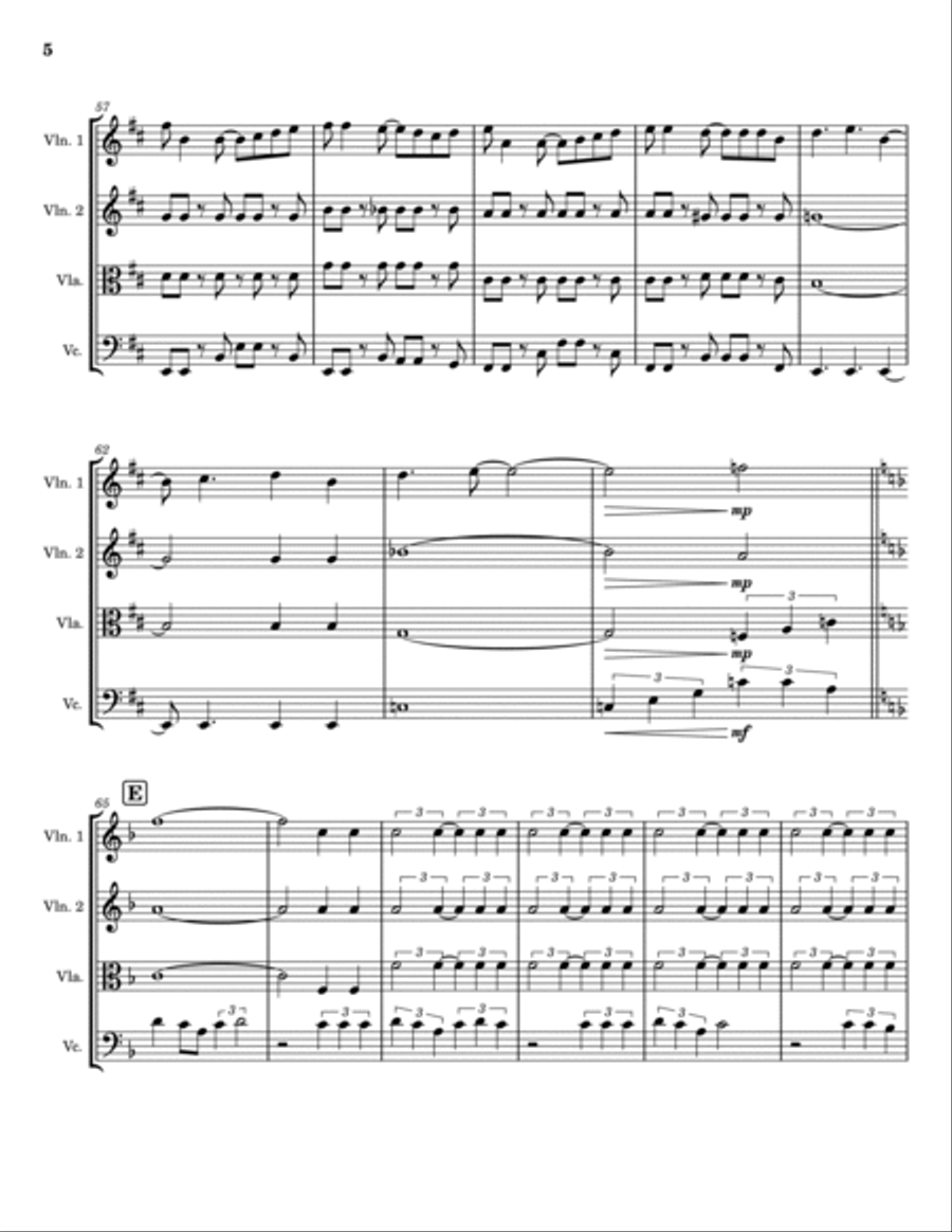 Can't Take My Eyes Off Of You String Quartet scores gallery preview page 5