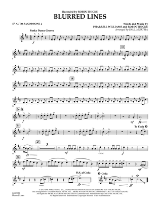 Blurred Lines - Eb Alto Saxophone 2