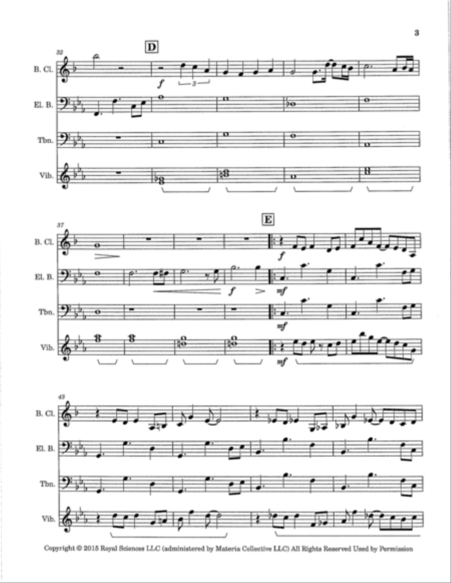 It's Raining Somewhere Else Bass Clarinet scores gallery preview page 3