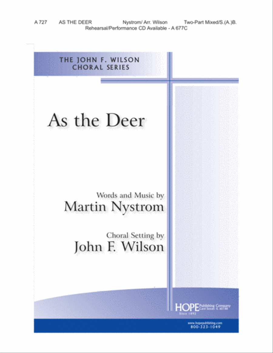 As the Deer As the Deer 3-Part scores gallery preview page 1