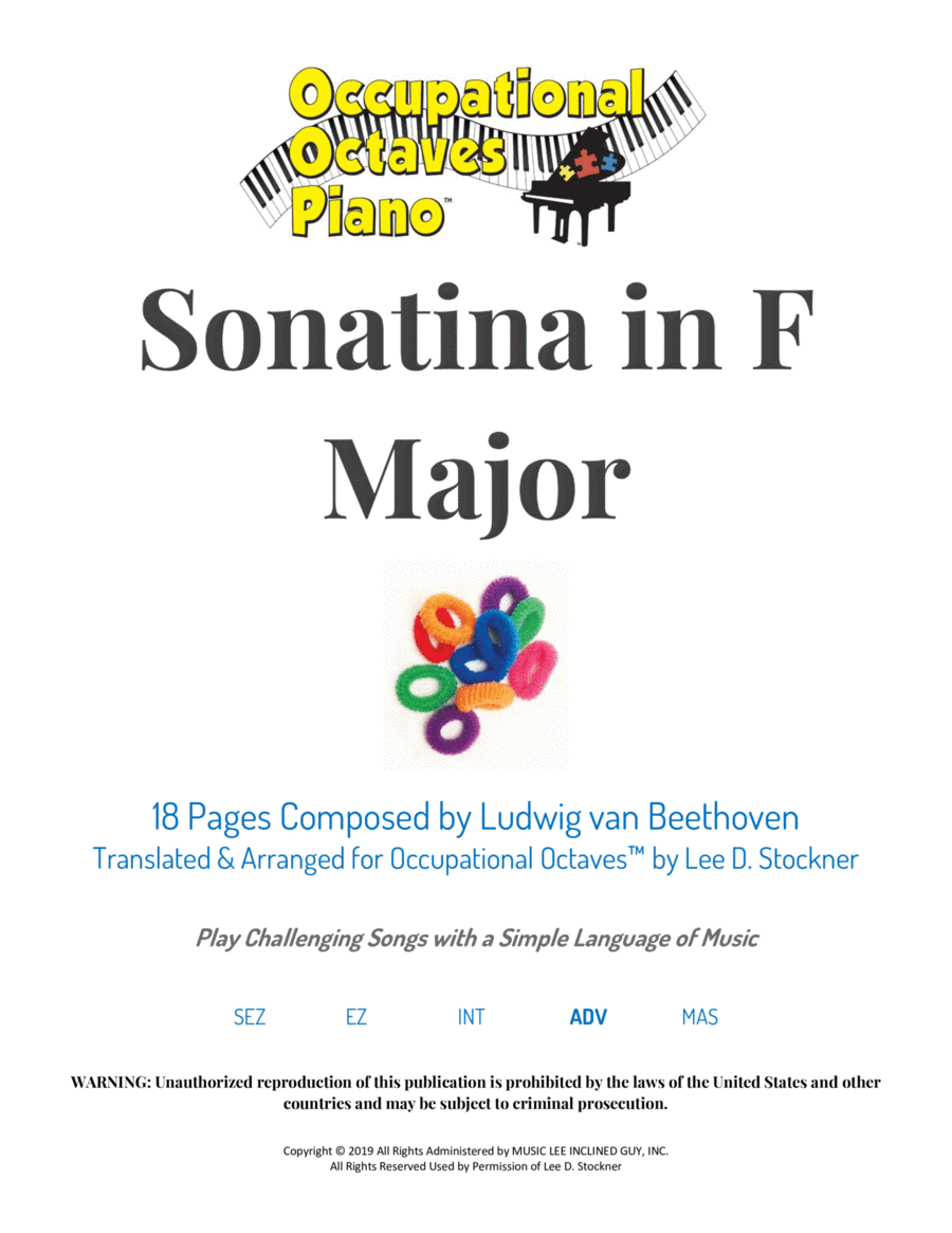 Sonatina in F Major (Occupational Octaves™) Piano Solo scores gallery preview page 1