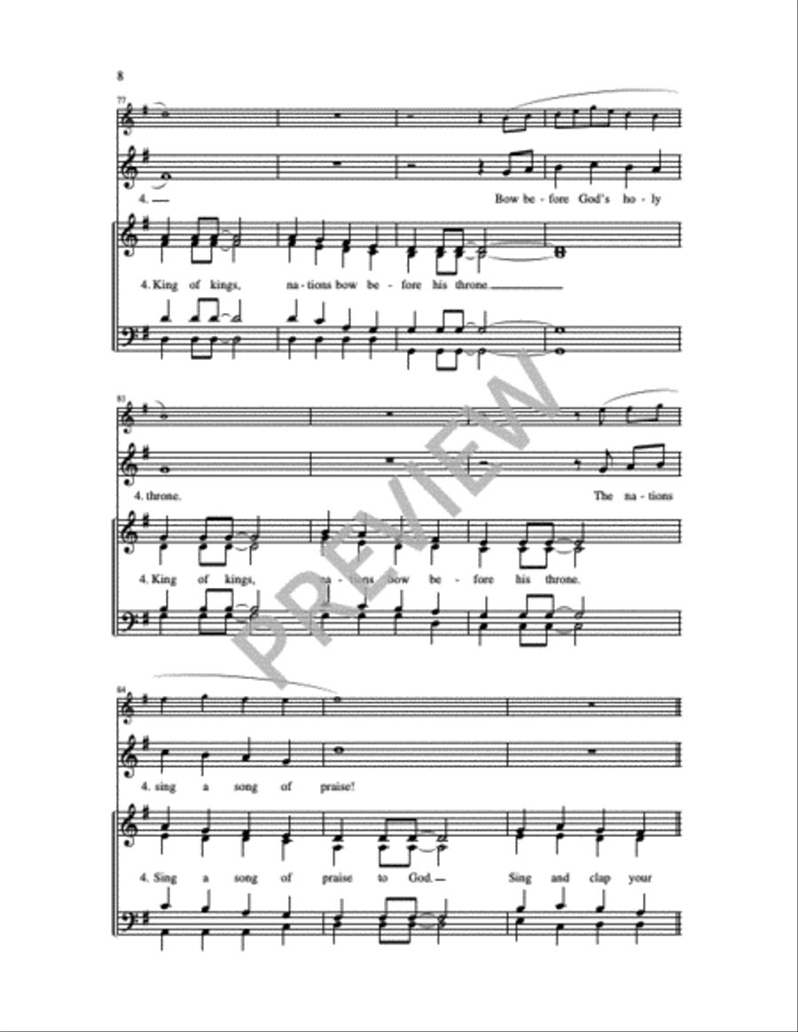 Clap Your Hands 4-Part scores gallery preview page 12