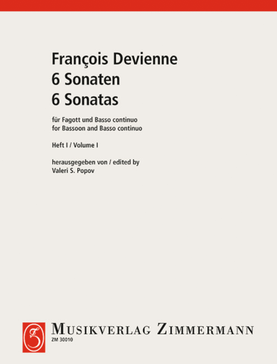 6 Sonatas Bassoon scores gallery preview page 1