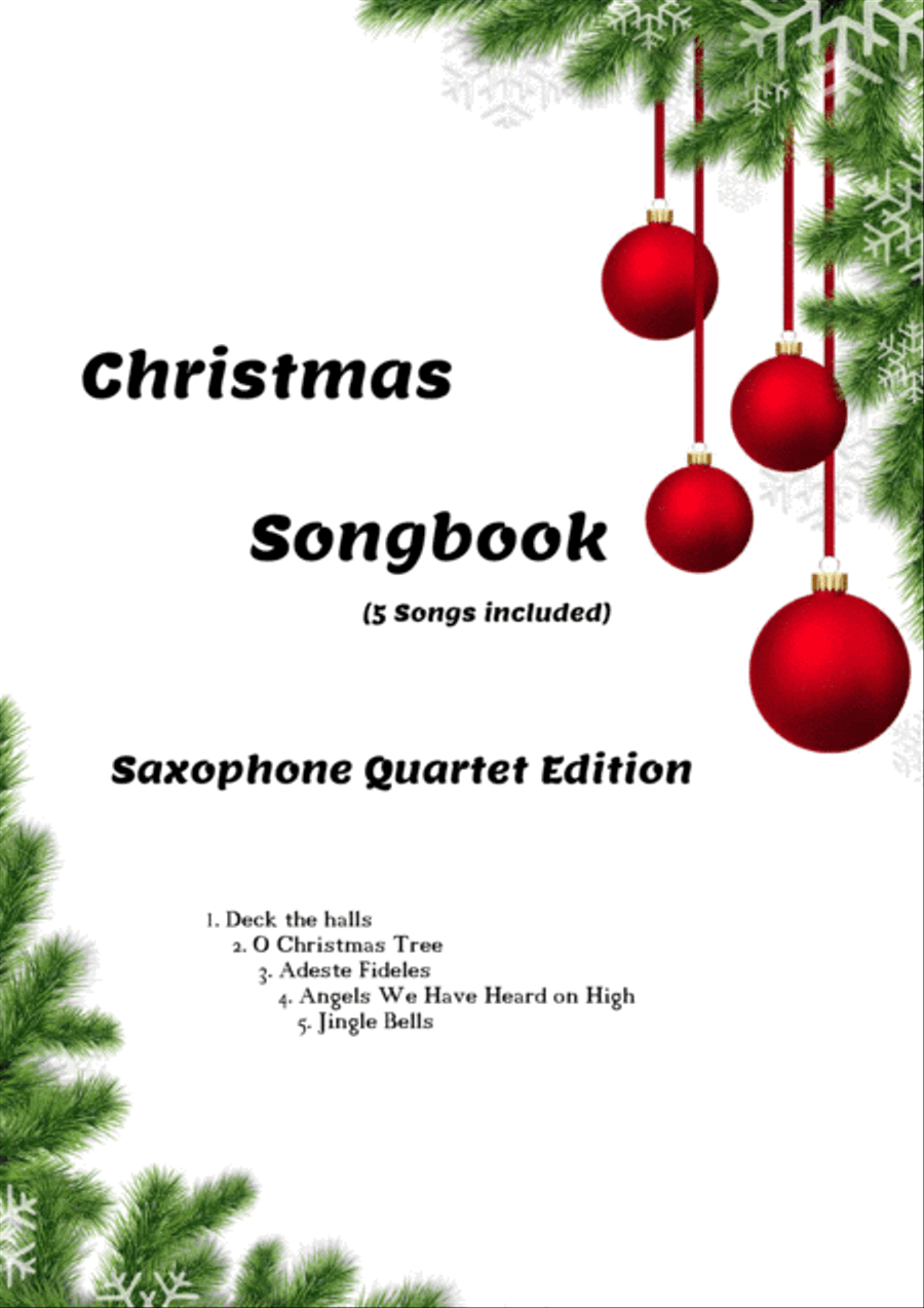 Christmas Song Book (5 songs) - Saxophone Quartet Edition Saxophone Quartet scores gallery preview page 1