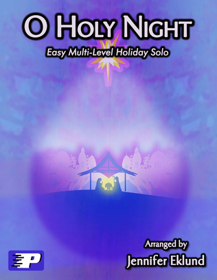 Book cover for O Holy Night (Easy Multi-Level Solo Pack)