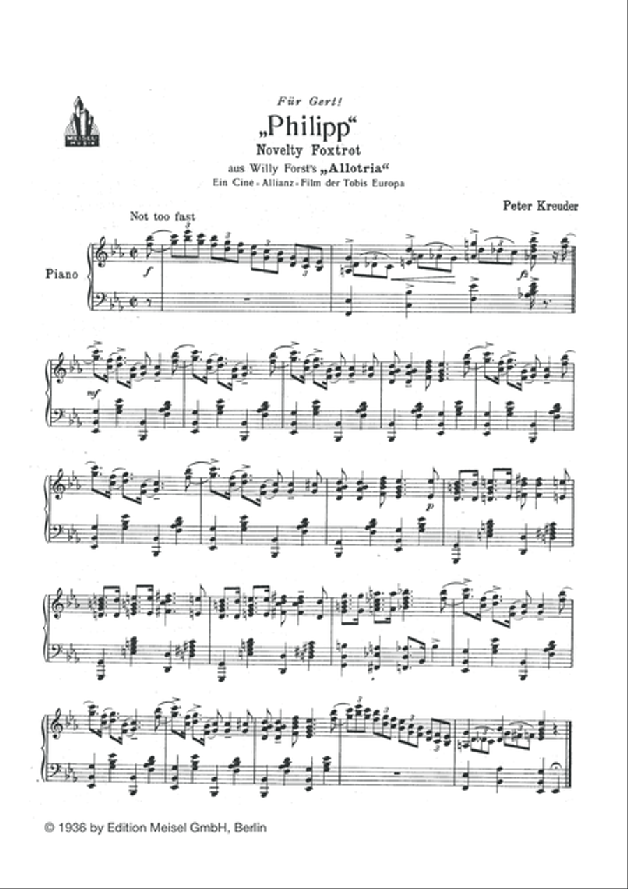 Philipp Philipp Piano, Vocal scores gallery preview page 2