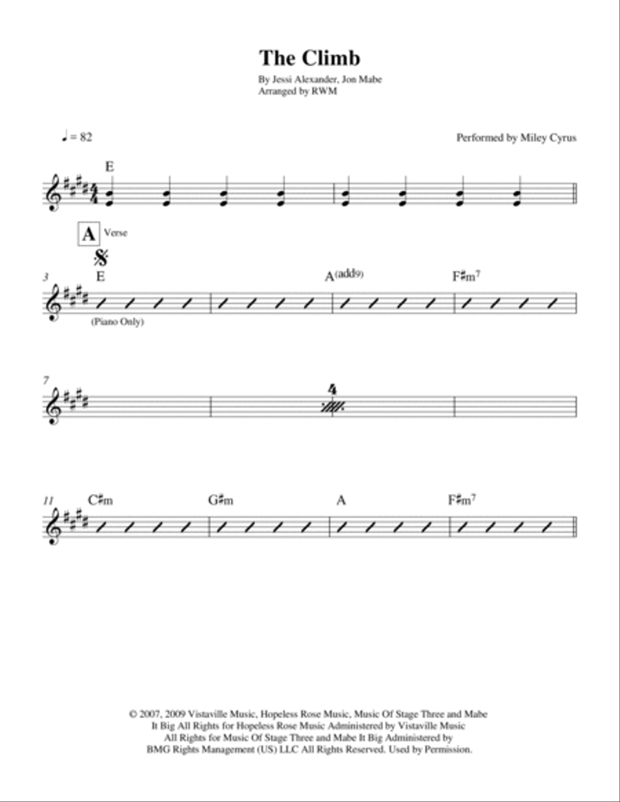 The Climb Piano scores gallery preview page 2