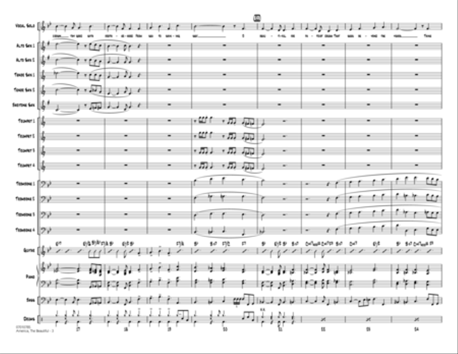 America, The Beautiful - Full Score Jazz Ensemble scores gallery preview page 3