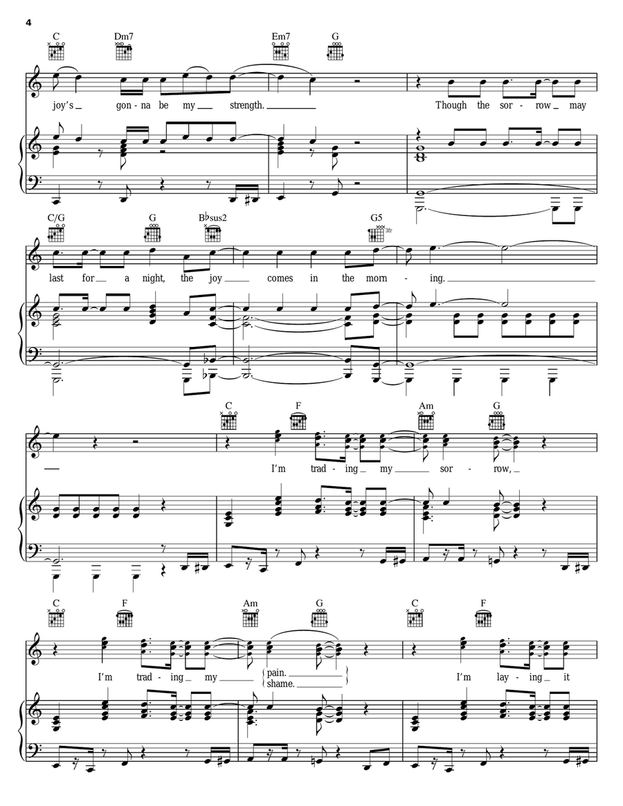 Trading My Sorrows Trading My Sorrows Piano, Vocal, Guitar scores gallery preview page 4