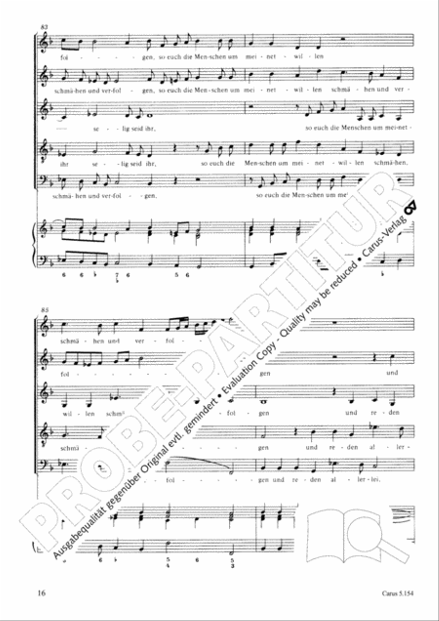 Selig sind, die da geistlich arm sind SSATB scores gallery preview page 17