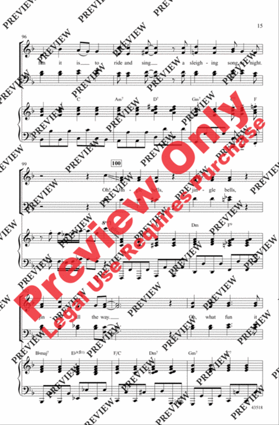 Five Favorite Holiday Songs 4-Part scores gallery preview page 15