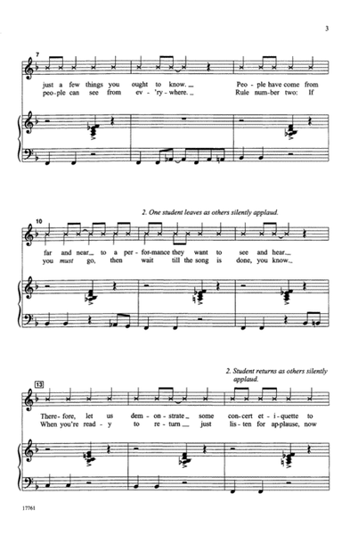 The Concert Etiquette Rap by Janet Gardner - Choir - Digital Sheet Music