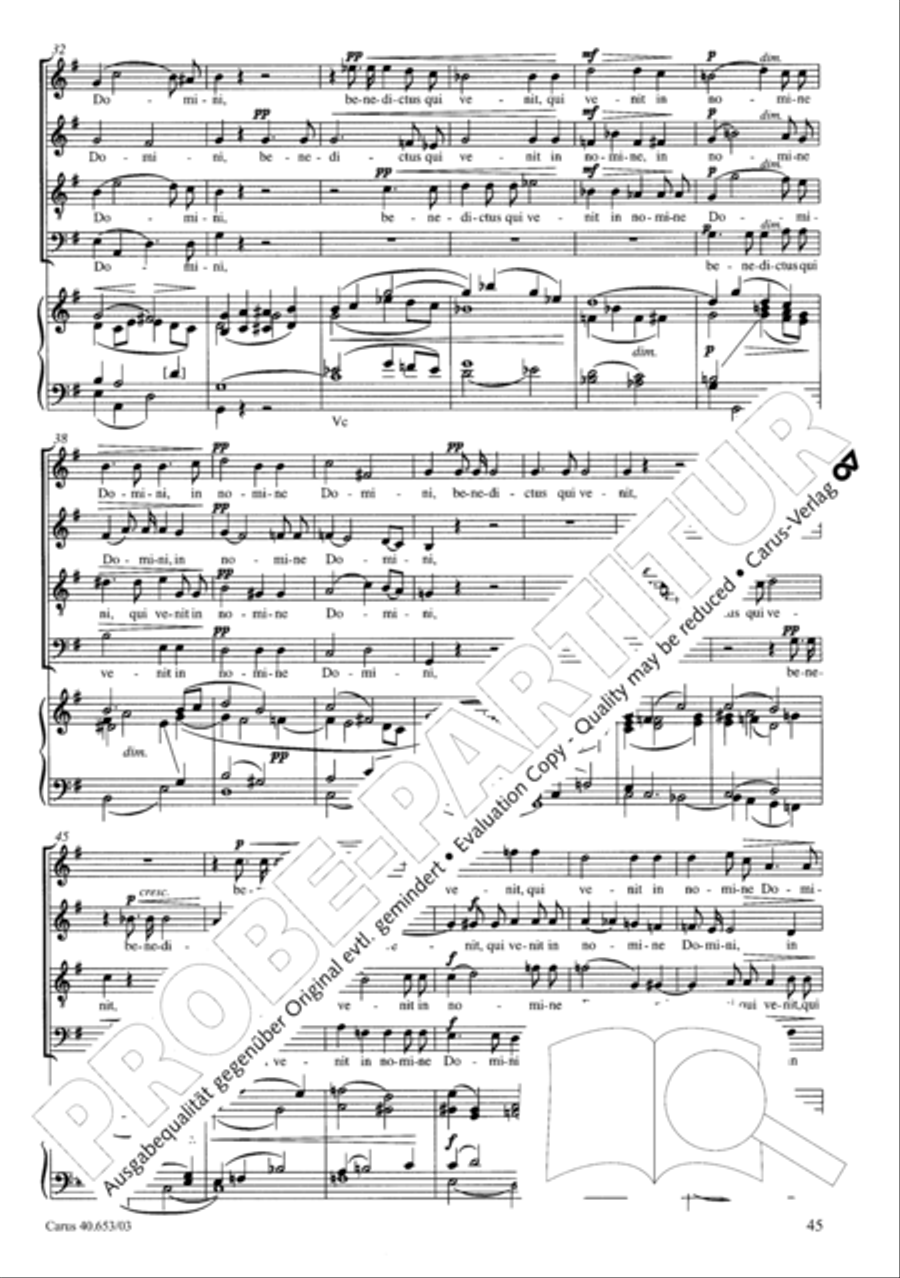 Mass in D Major (Missa in D) 4-Part scores gallery preview page 46