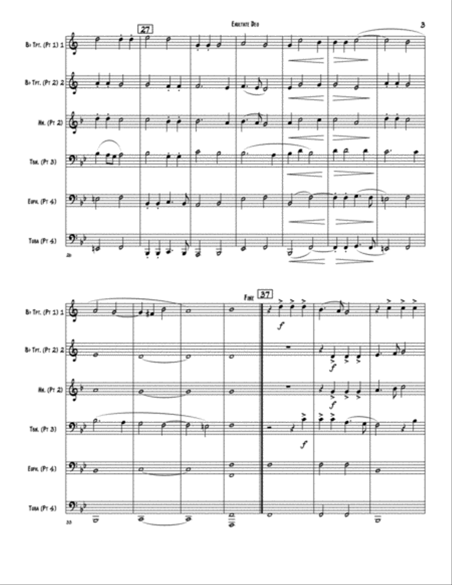 Exultate Deo (Flexible Brass Instrumentation) Brass Ensemble scores gallery preview page 3