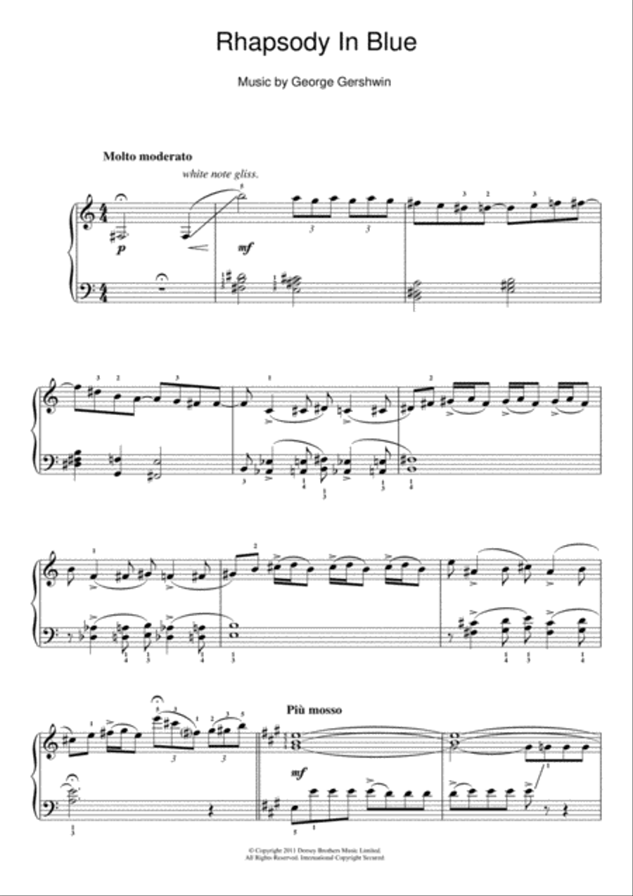 Rhapsody In Blue Rhapsody In Blue Voice scores gallery preview page 1