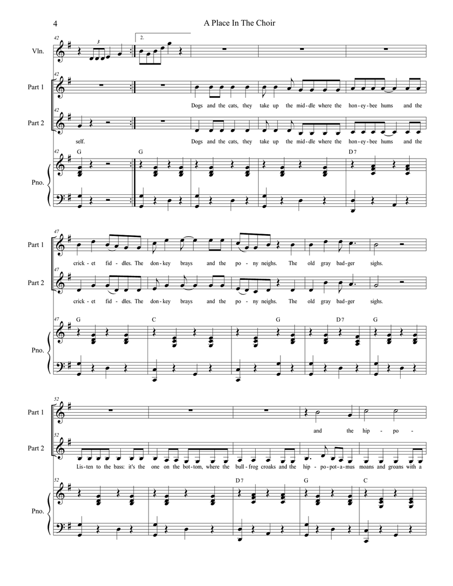 A Place In The Choir A Place In The Choir 2-Part scores gallery preview page 4