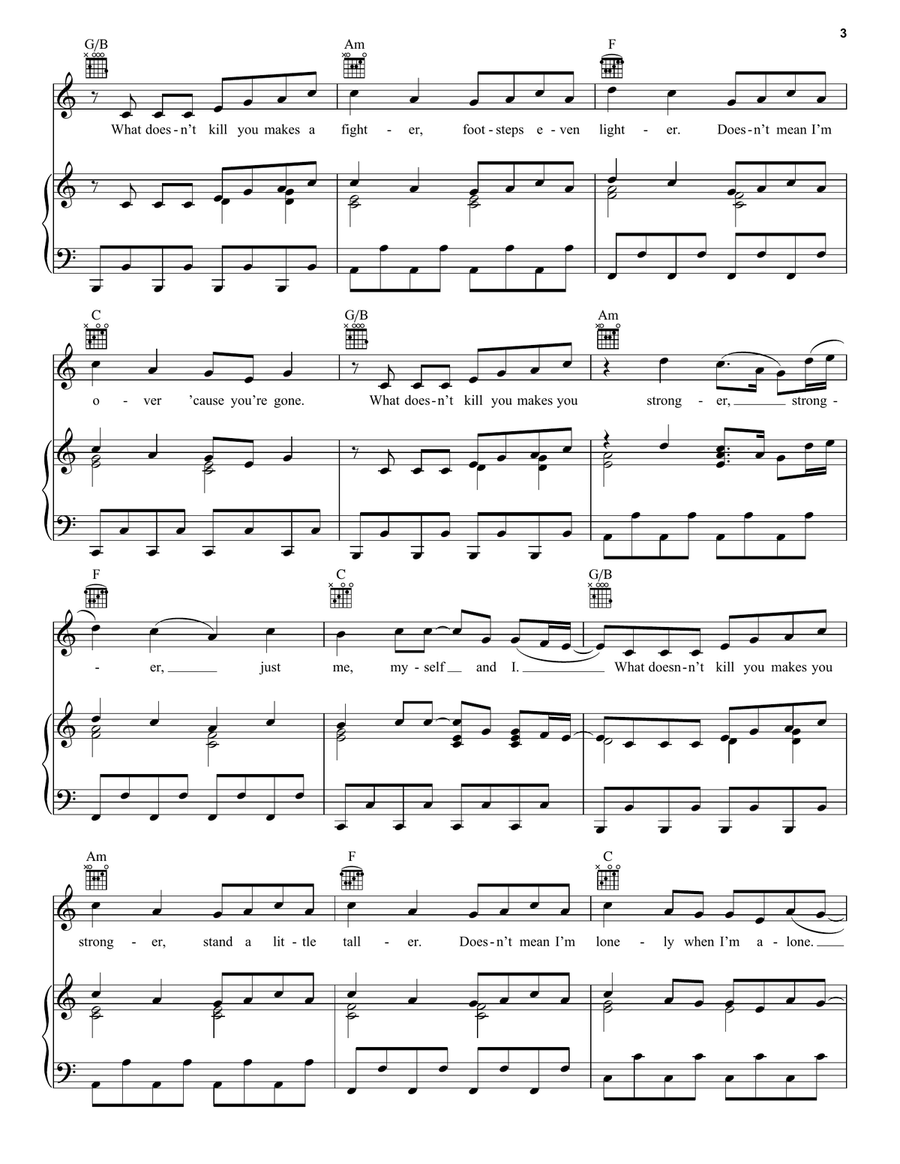 Stronger (What Doesn't Kill You) Acoustic Guitar scores gallery preview page 3