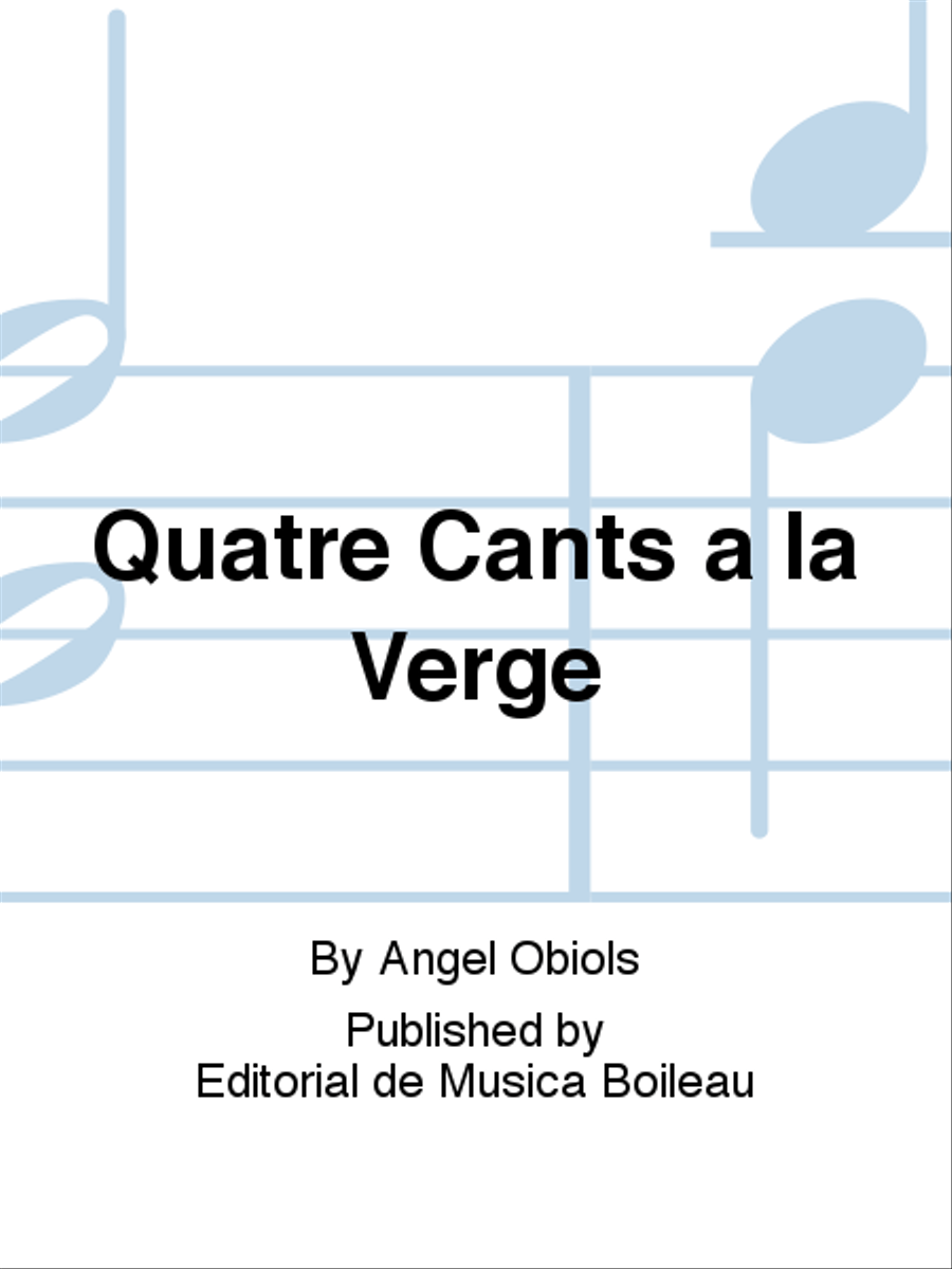 Quatre Cants a la Verge Voice scores gallery preview page 1
