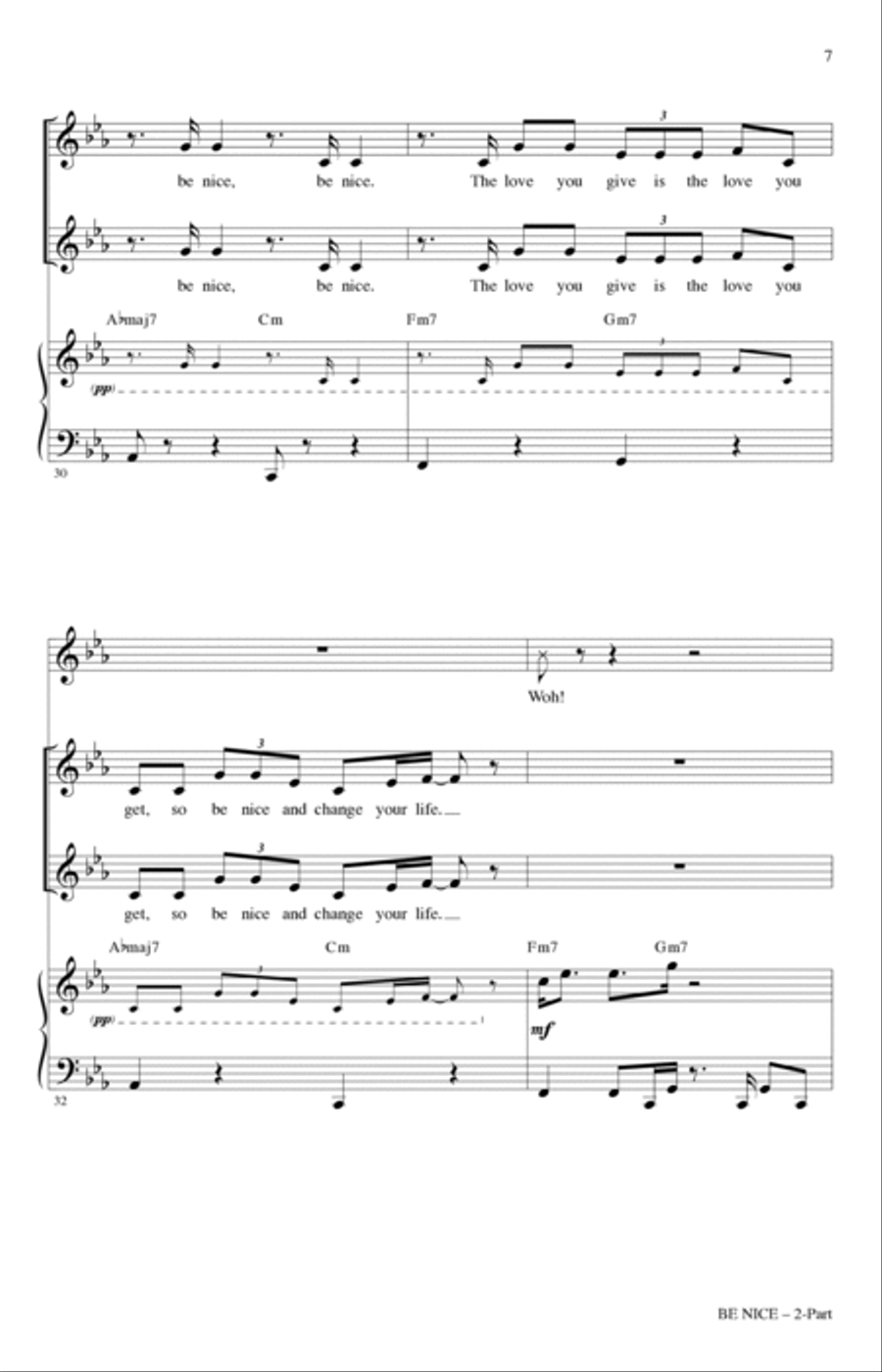 Be Nice (feat. Snoop Dogg) (arr. Alan Billingsley) 2-Part scores gallery preview page 6