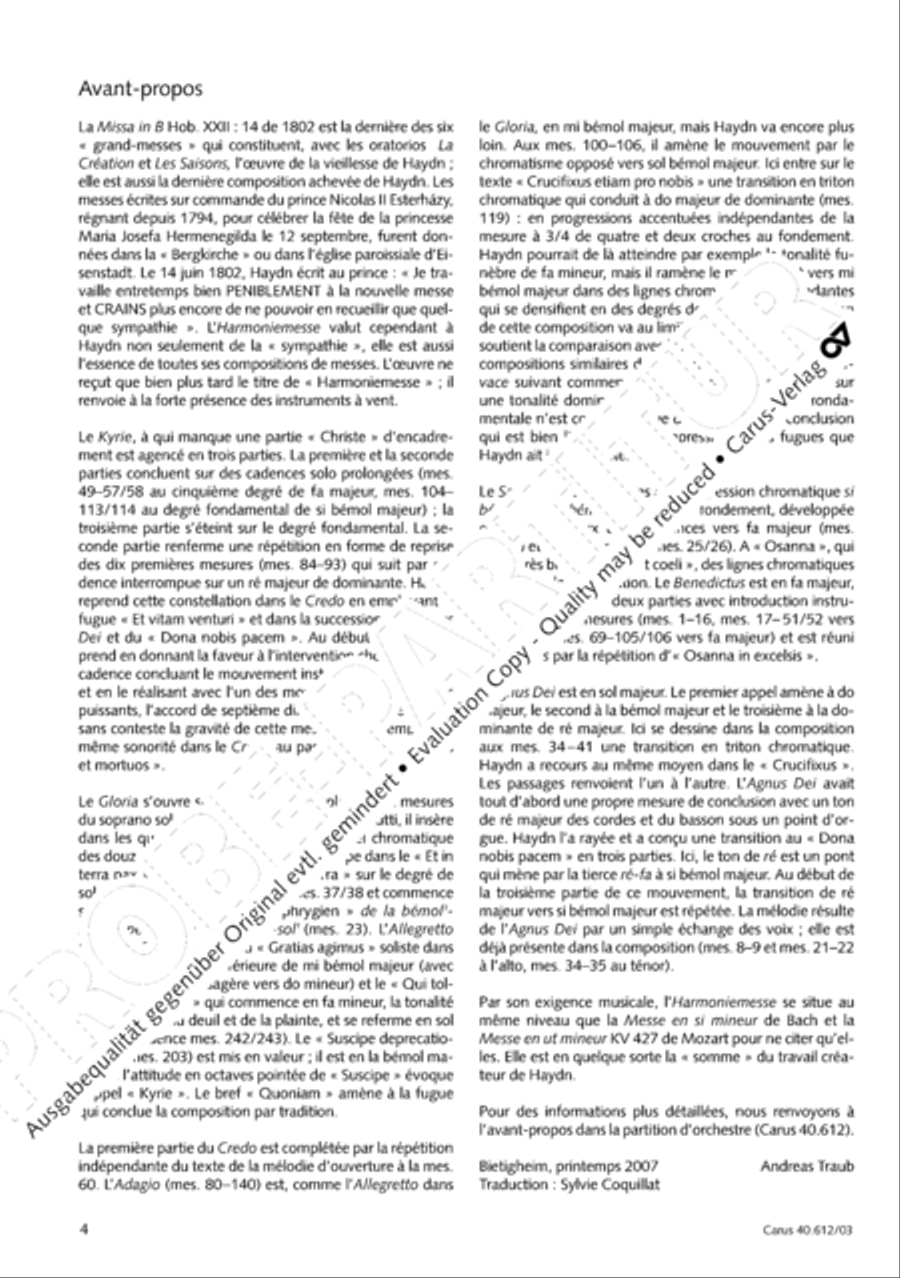 Harmoniemesse in B 4-Part scores gallery preview page 5