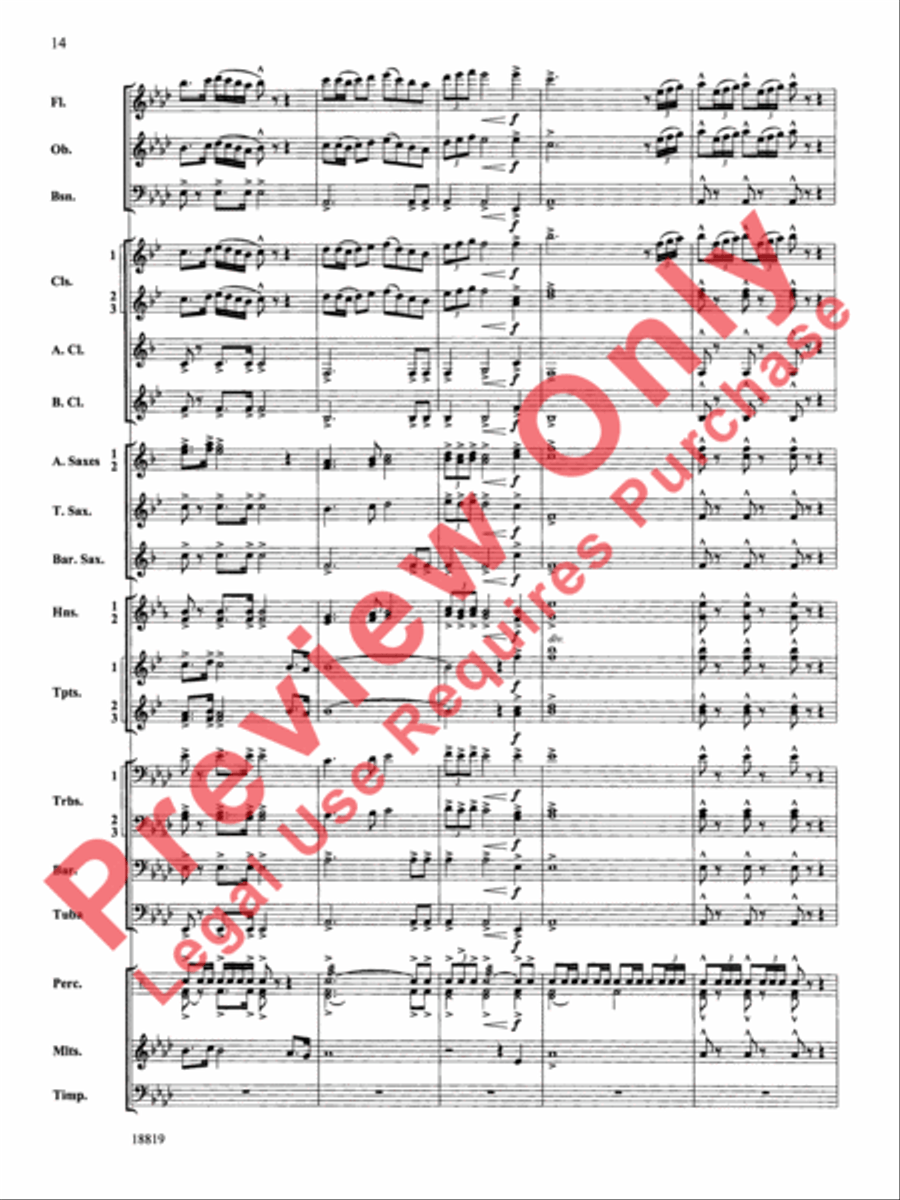 Grays Harbor March Concert Band scores gallery preview page 15