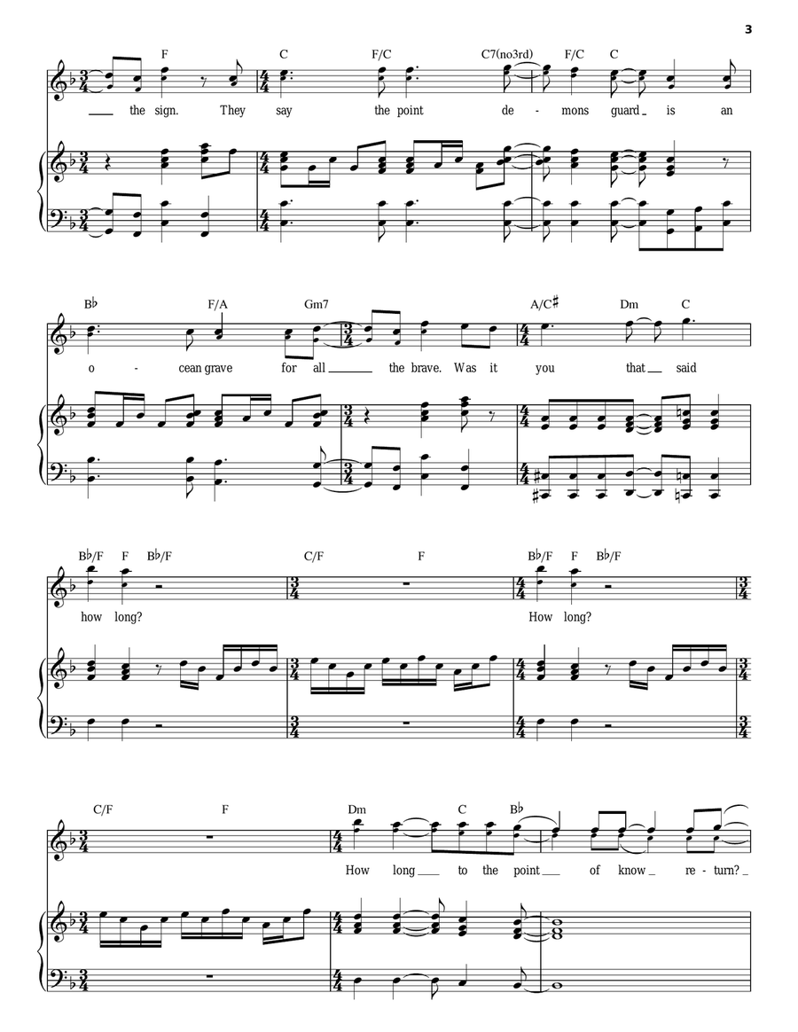 Point Of Know Return Piano, Vocal scores gallery preview page 3