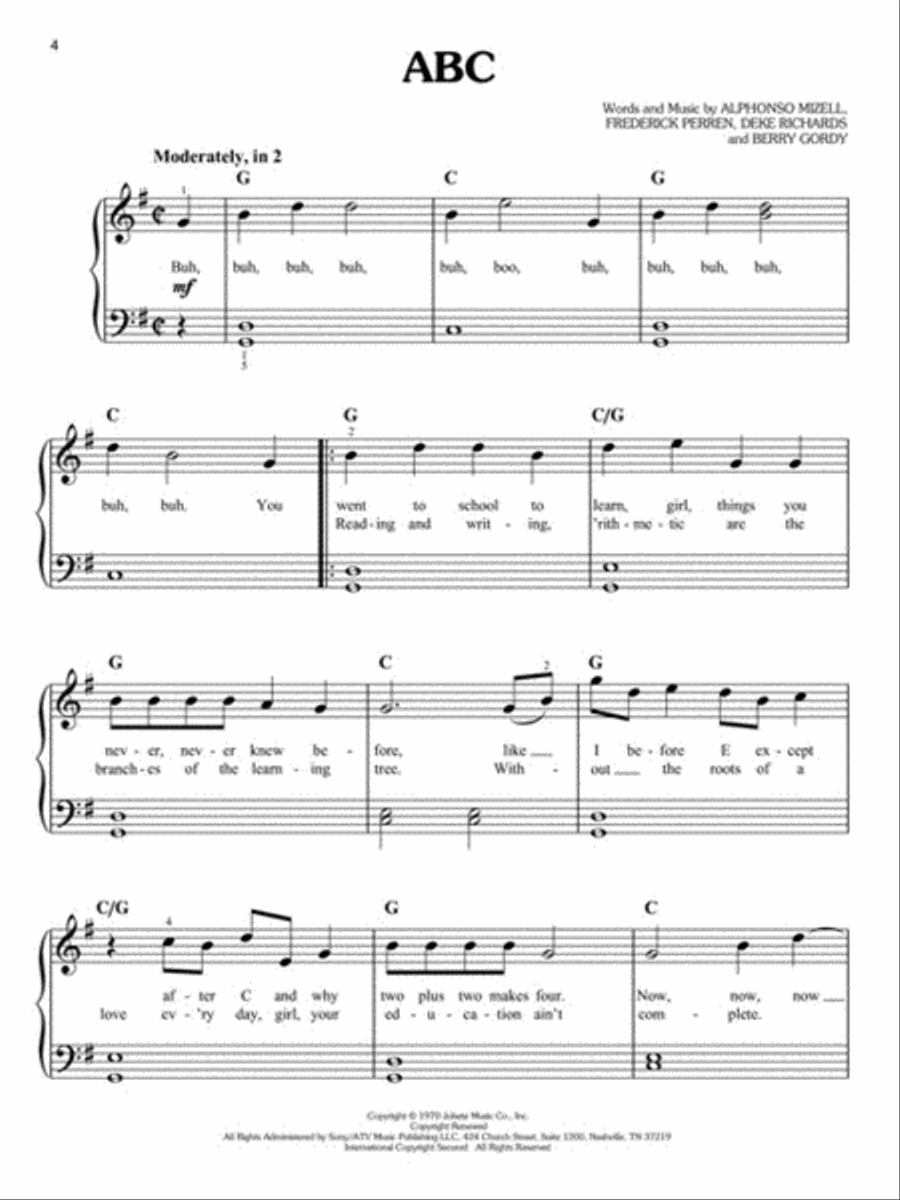 Songs of the 1970s Easy Piano scores gallery preview page 4