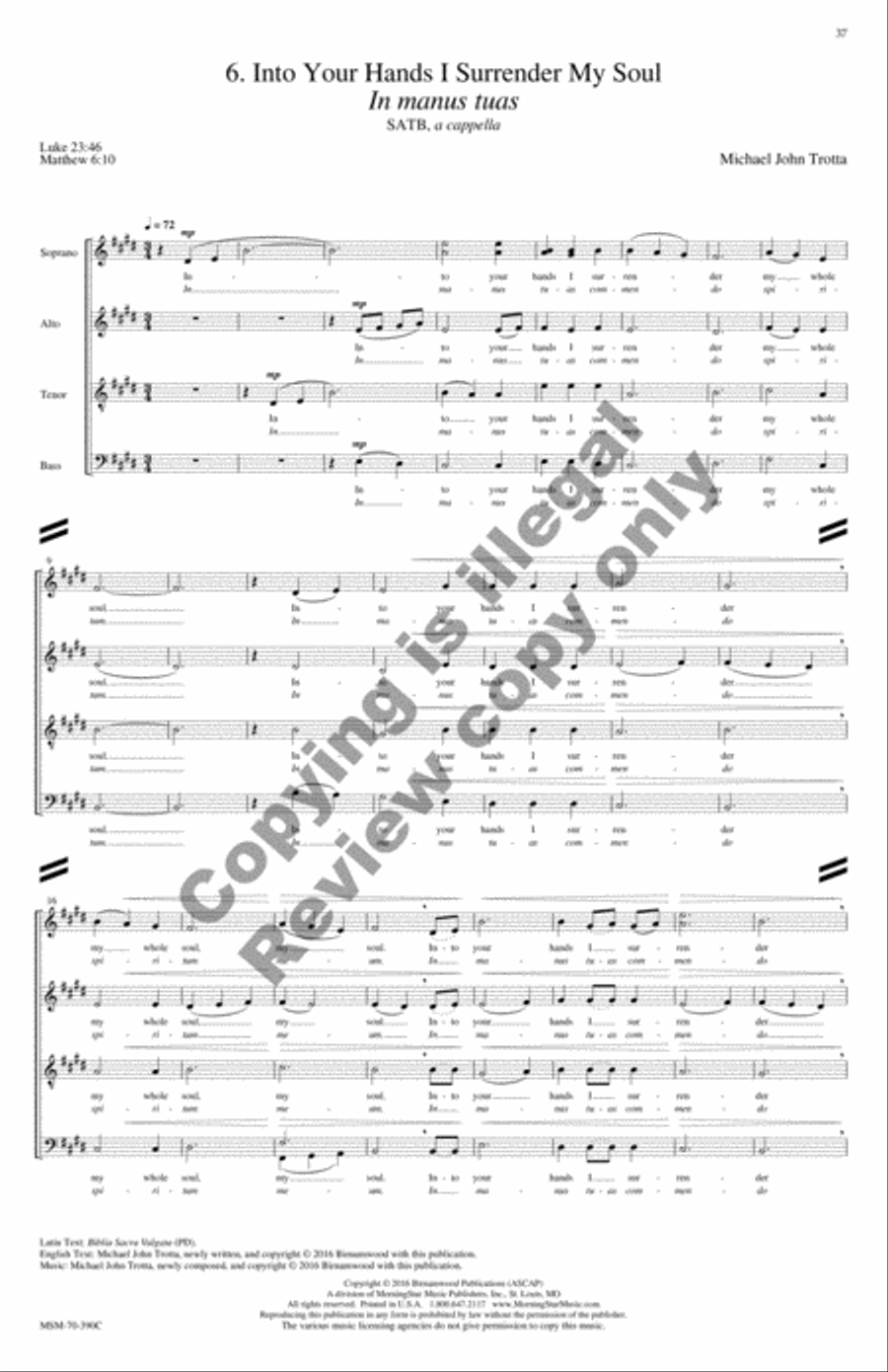 Seven Last Words (Chamber Ensemble Score) Choir scores gallery preview page 41