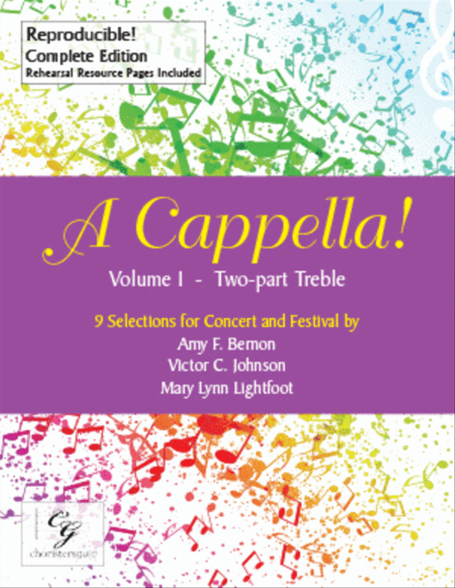 A Cappella! Volume I - Two Part Treble Complete Edition (Reproducible) 2-Part scores gallery preview page 1