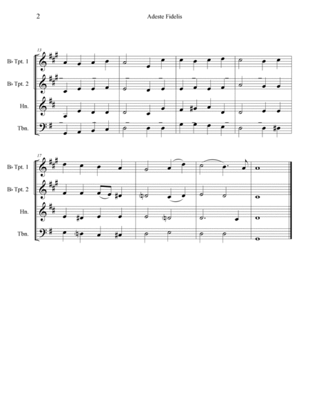 Adeste Fidelis (O Come All Ye Faithful) (a chorale for brass quartet)