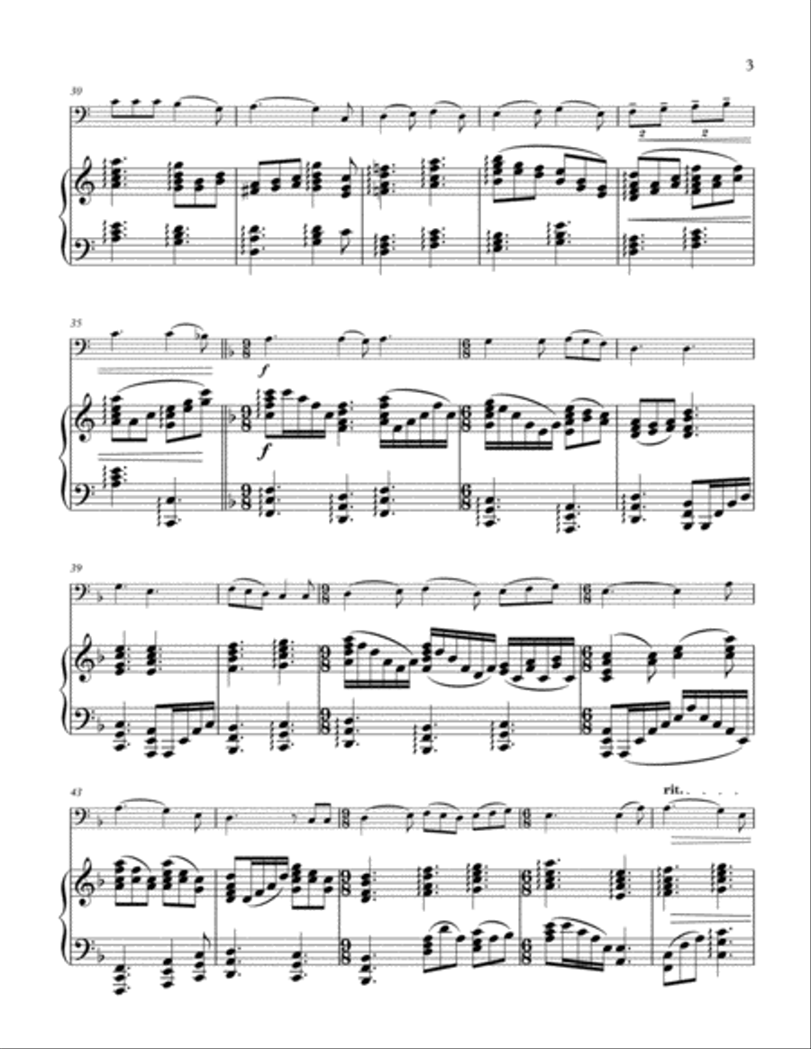 Cantus for Cello and Piano Piano scores gallery preview page 3