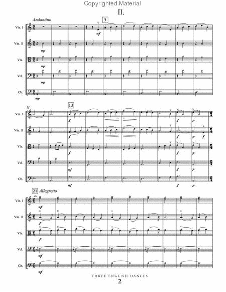 Three English Dances Three English Dances String Orchestra scores gallery preview page 3