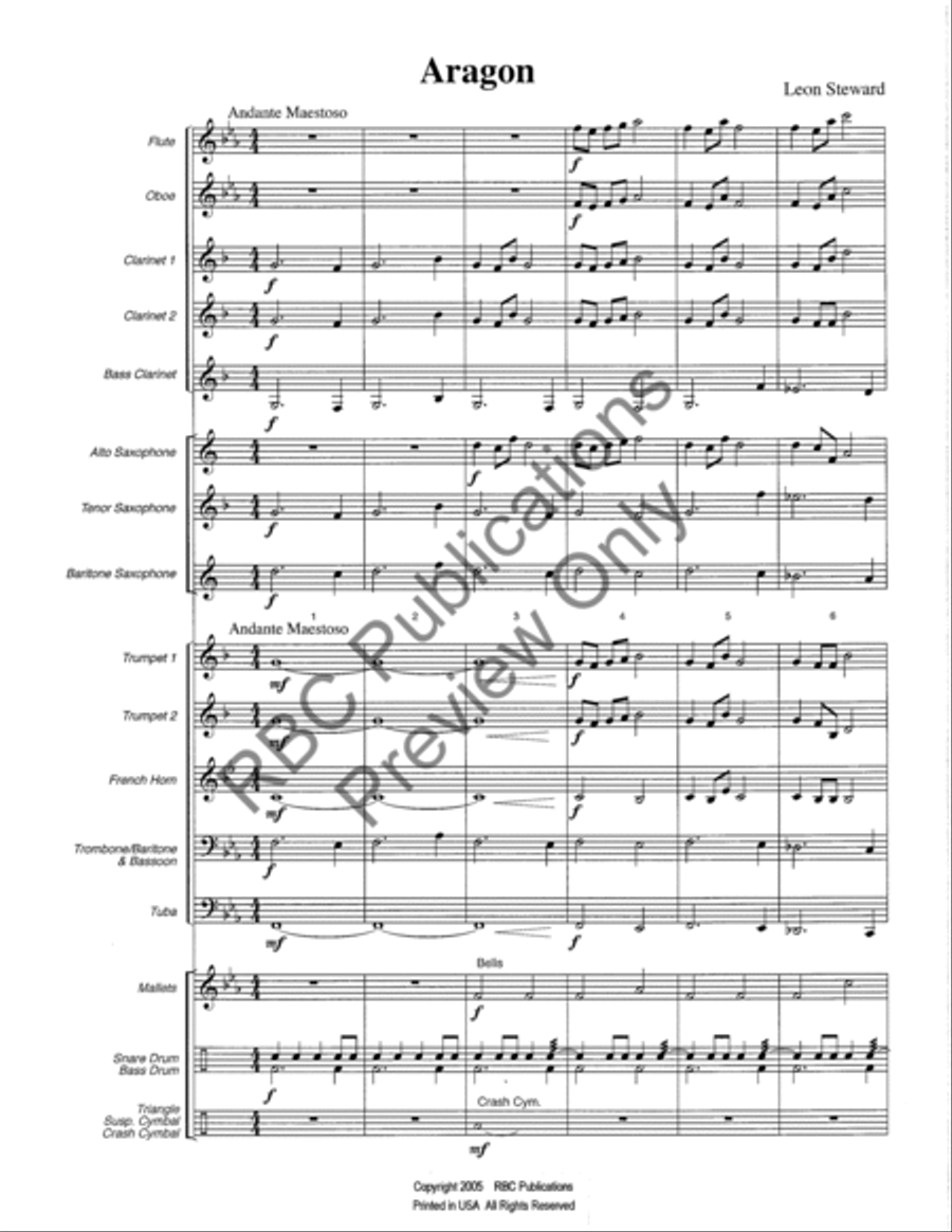 Aragon Concert Band scores gallery preview page 4