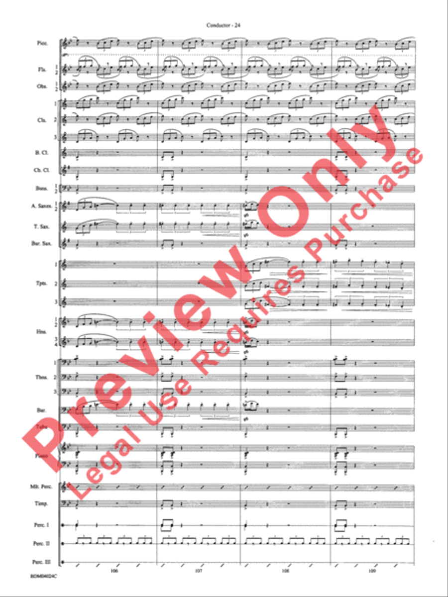 Ithaca (from The Odyssey (Symphony No. 2)) Concert Band scores gallery preview page 28